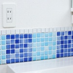 モザイクタイルを使って洗面所の壁をプチリフォーム