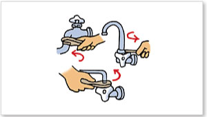 水栓パイプをはずす図