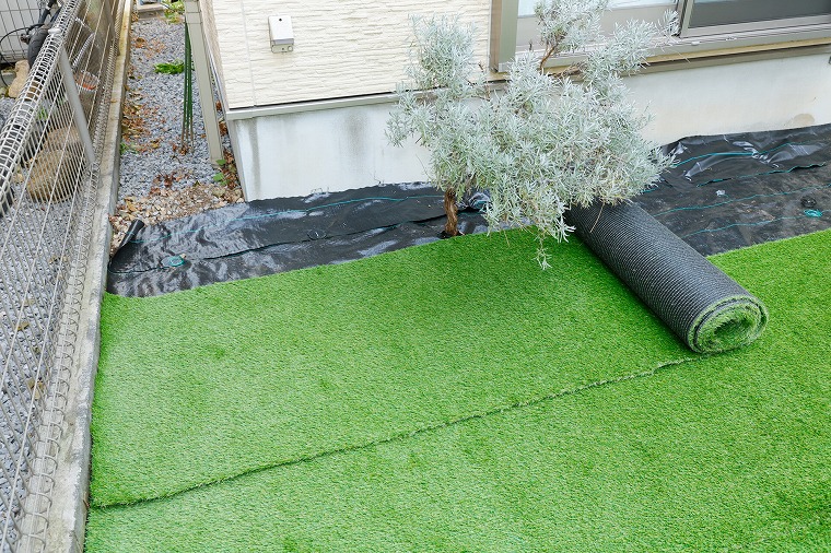 植物を植えてあるところの処理