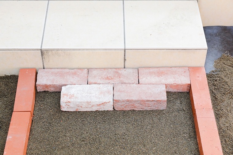 ランニングボンドで敷き詰める