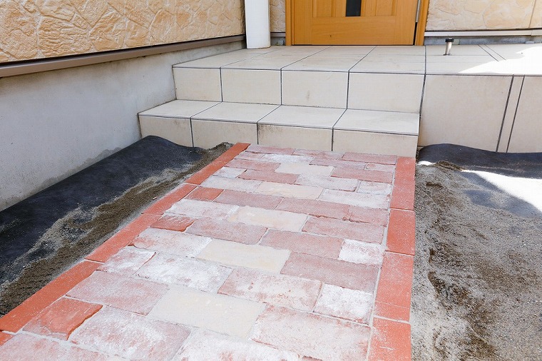 レンガアプローチの完成例