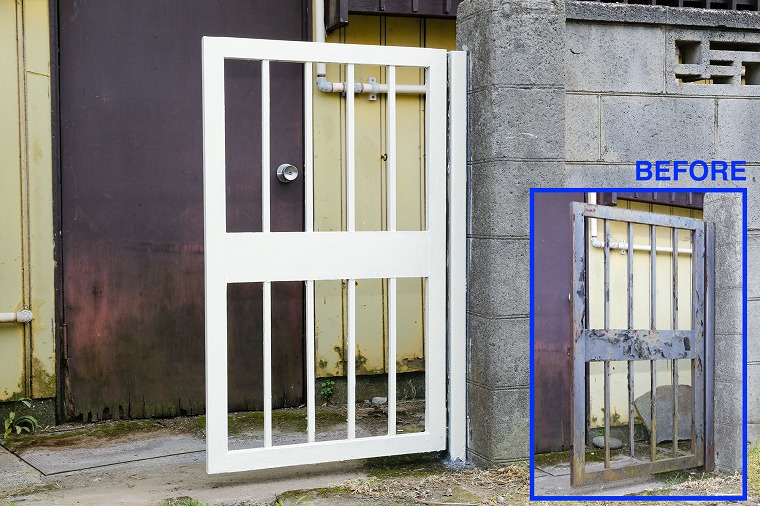鉄製門扉の塗り替え方