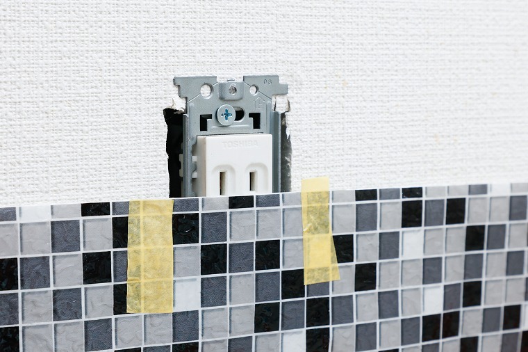 マスキングテープで印付け1