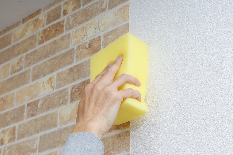 のりを拭き取る