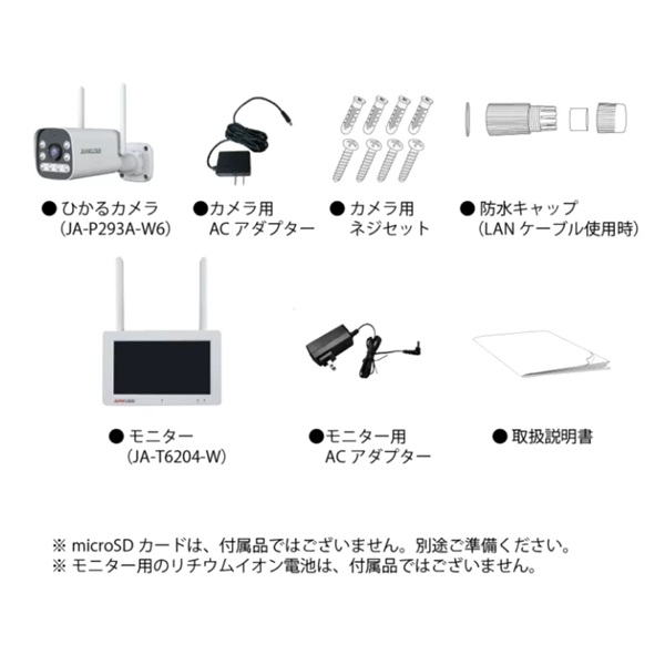 JUANCLOUD ひかるカメラモニターセット JA-T6204-P293A-W6