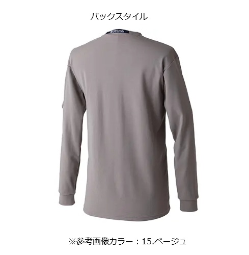 TS DESIGN 55353 ニッカーズドライワッフルロングスリーブTシャツ ブラック L