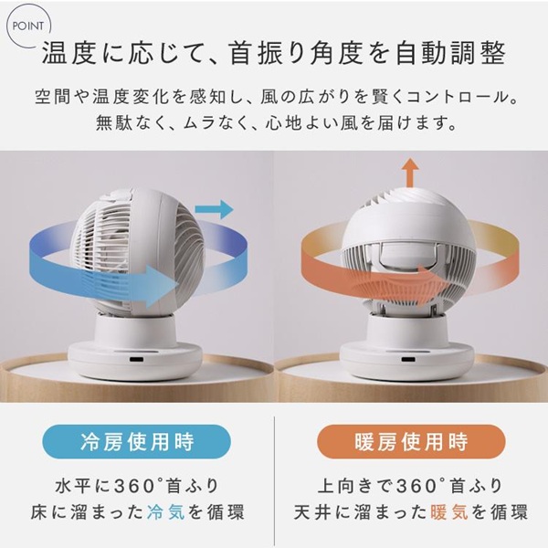 アイリス WOOZOO DC silentサーキュレーター 360i PD対応 PCF
