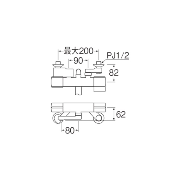 三栄水栓 SK18CK-S9LN サーモシャワー混合栓 SANEI