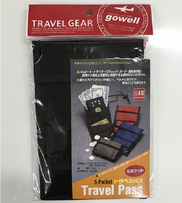 gowell/ゴーウェル トラベルパス ５ポケット ブラック: 文具・オフィス・梱包用品 ロイヤルホームセンター公式オンラインストア「ロイモール」