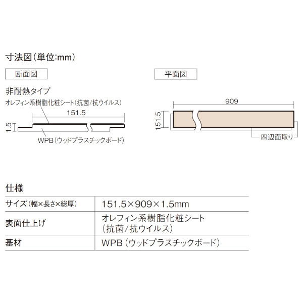 パナソニック リフォームフローリング USUI-TA ウスイータ 非耐熱タイプ ホワイトオニックス柄 KERS1VY 24枚 ホワイトオニックス柄 非耐熱タイプ(24枚入)
