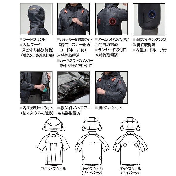 バートル AC2096HB AC半袖ブルゾン ストームグレー L ストームグレー L