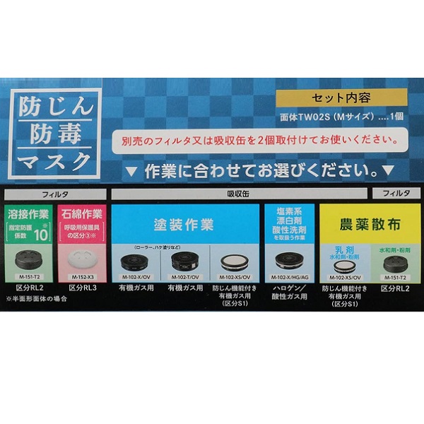 SK11 TW 防じん・防毒マスク M－150（TW02S