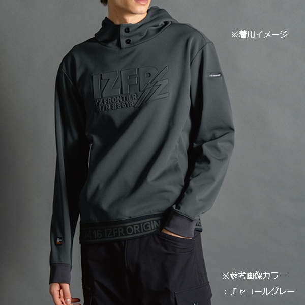 アイズフロンティア #8618 ライトウェイトストレッチアクティブフーディー チャコールグレー L チャコールグレー L