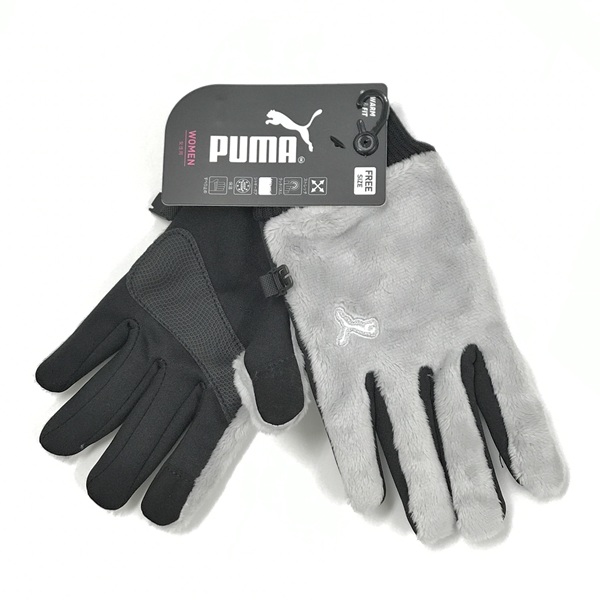 PUMA ボアグローブ 女性用 シルバー