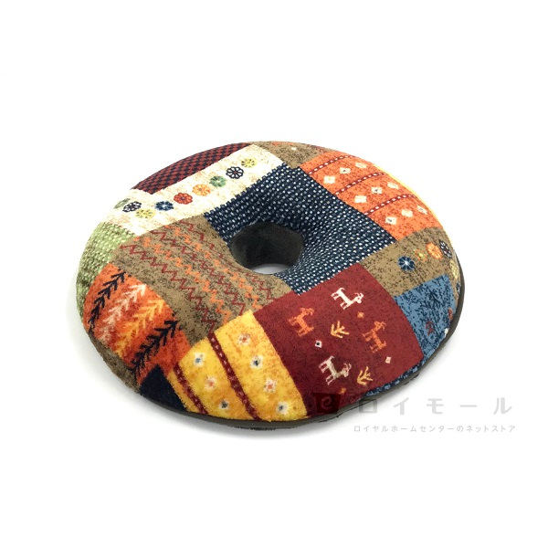エスニック 低反発円座クッション OR: 寝具・インテリア | ロイヤル