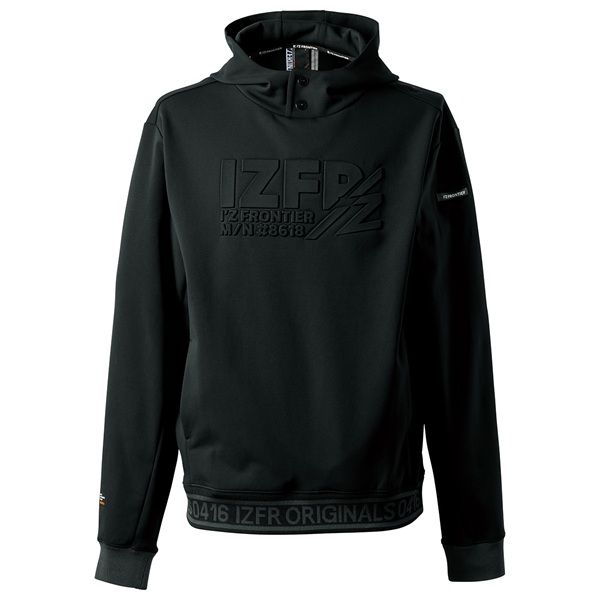 アイズフロンティア #8618 ライトウェイトストレッチアクティブフーディー ブラック L ブラック L