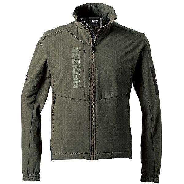 アイズフロンティア ♯8710 ライトウォームA.D. ストレッチワークジャケット ジェイディカーキ L ウォームジェイディーーカーキ L