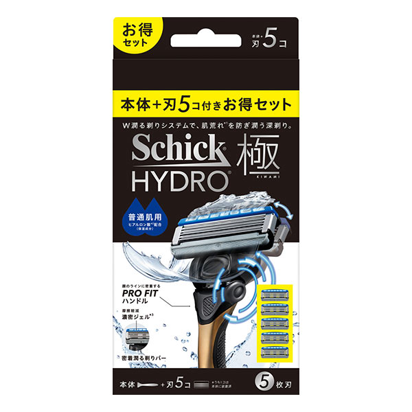 シック ハイドロ 極 普通肌 コンボパック 本体＋替刃5コ付: 日用消耗