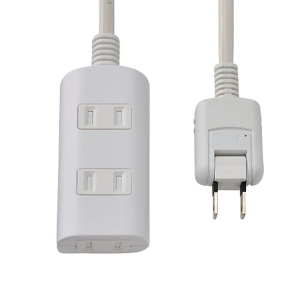 ELPA 雷ガード 扉付きタップラン 1m 3個口 ホワイト WBT-N3010SB(W)