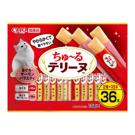CIAO チャオ ちゅ~るテリーヌ まぐろ・サーモンバラエティ 36本入