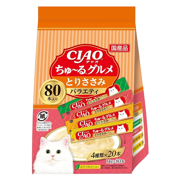 CIAO チャオ ちゅ~るグルメ とりささみバラエティ 80本