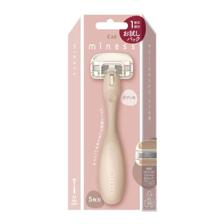 KAI miness ボディ用カミソリ 替刃1個付 お試しパック