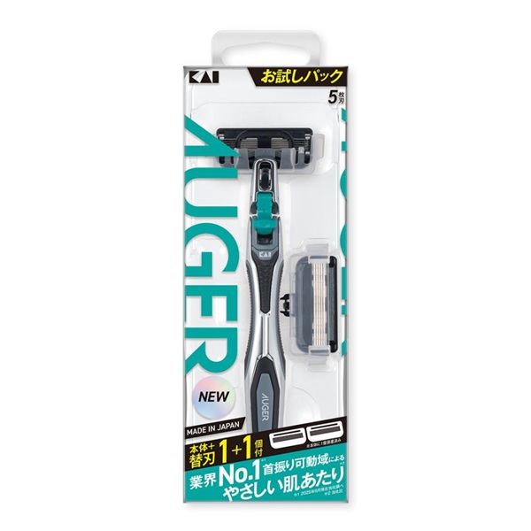 KAI AUGER システムカミソリ お試しパック ホルダー+替刃1+替刃1個付