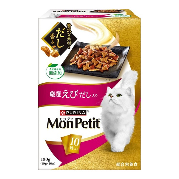モンプチ ボックス 厳選えびだし入り 10袋入り: ペット用品
