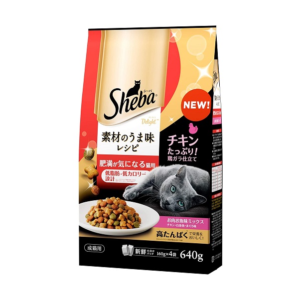 シーバ ディライト 素材のうま味レシピ 肥満が気になる猫用 お肉お魚味ミックス チキン 白身魚 まぐろ味 ６４０ｇの通販 ロイヤルホームセンター公式ロイモール