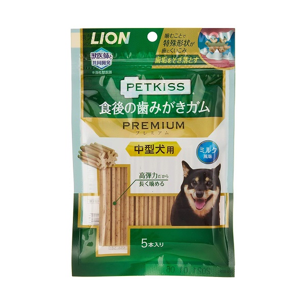 ペットキッス 食後の歯みがきガム プレミアム 中型犬用 ５本入の通販 | ロイヤルホームセンター公式ロイモール