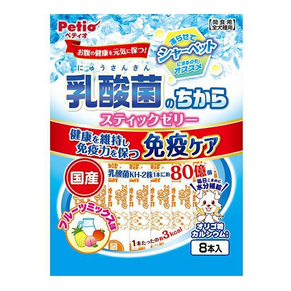 ペティオ 乳酸菌のちから スティックゼリー フルーツミックス味