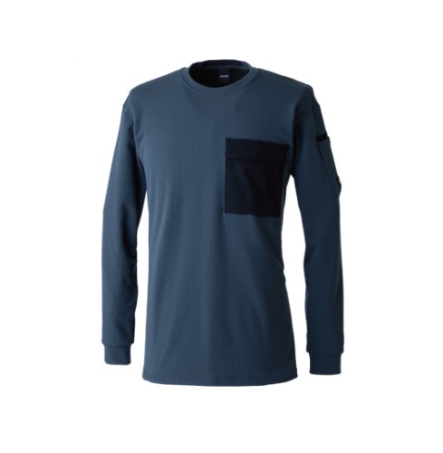 TS DESIGN 55353 ニッカーズドライワッフルロングスリーブTシャツ チャコールグレー 3L