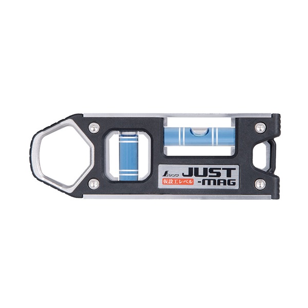 シンワ 仮設工レベル JUST-MAG 100mm シルバー マグネット付