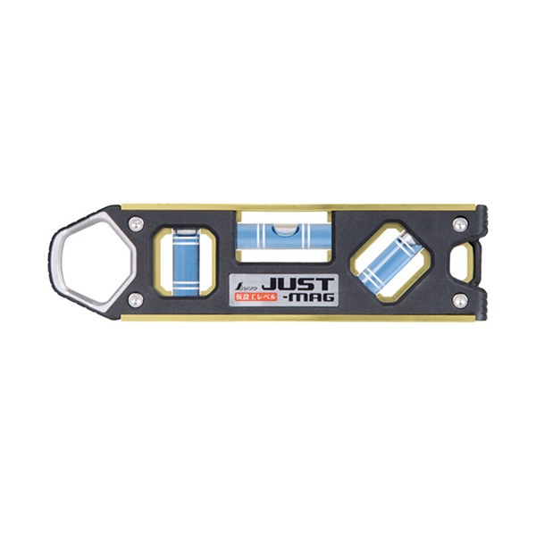 シンワ 仮設工レベル JUST-MAG 150mm ゴールド マグネット付