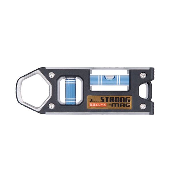 シンワ 仮設工レベル STRONG-MAG 100mm シルバー マグネット付