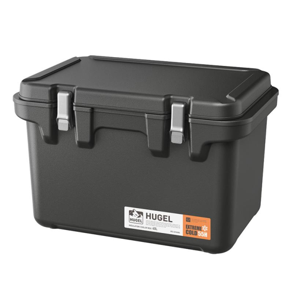 アイリス HUGEL 真空断熱クーラーボックス 40L チャコールグレー VITC-40
