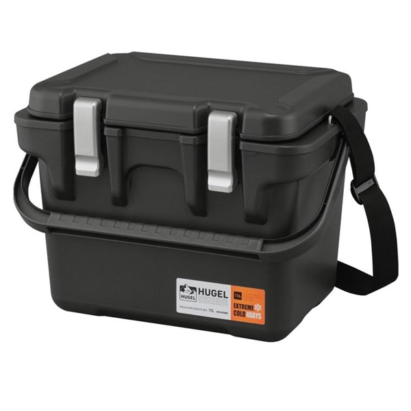 アイリス HUGEL 真空断熱クーラーボックス 15L チャコールグレー VITC-15