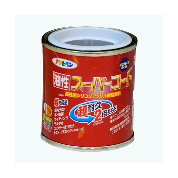 アサヒペン 油性スーパーコート グレー 1/12L