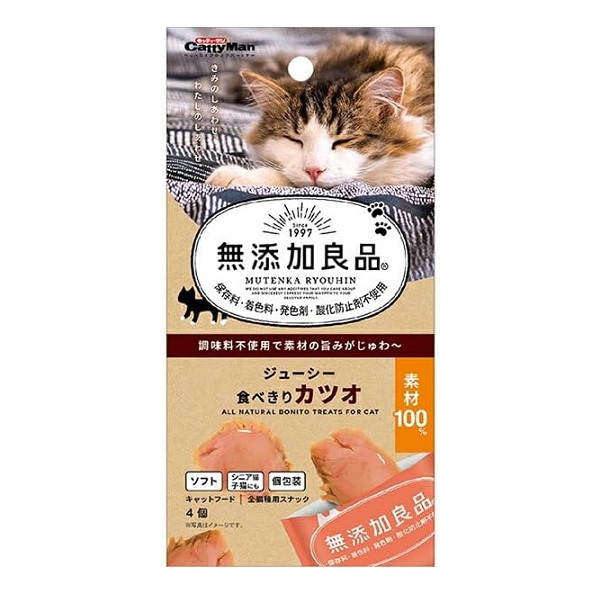 キャティーマン 無添加良品 ジューシー 食べきりカツオ 4個