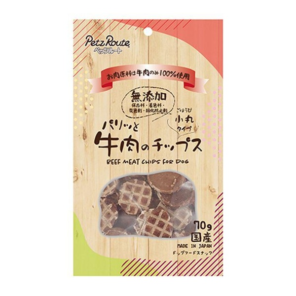 ペッツルート パリッと牛肉のチップス 70g