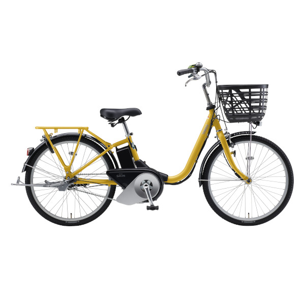 ヤマハ PAS SION-U 電動アシスト自転車 2025年モデル 24インチ 内装3段 グロススモークイエロー