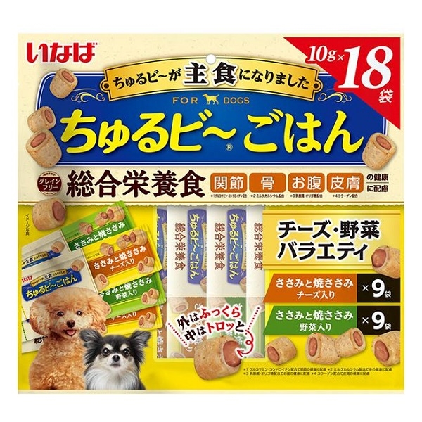 いなば ちゅるビ～ごはん 犬用 チーズ・野菜バラエティ １８袋: ペット用品 | ロイヤルホームセンター公式オンラインストア「ロイモール」