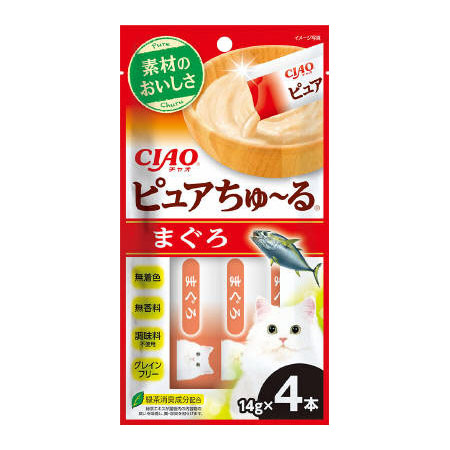（新品未開封）4本×100袋　チャオ　ピュアちゅーる　まぐろ　まとめ売り CIAO チャオ ピュアちゅ～る まぐろ 4本: ペット用品