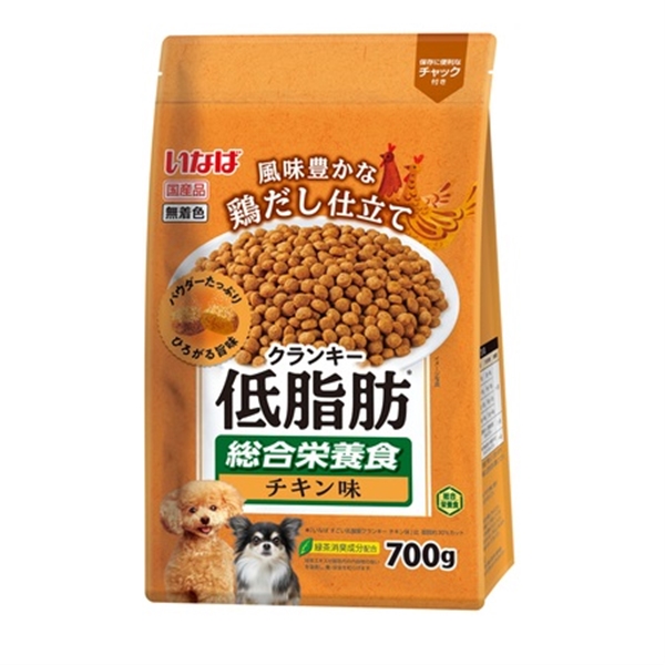 いなば 低脂肪 クランキー 総合栄養食 鶏だし チキン味 700g