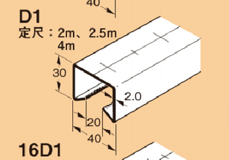 ネグロス電工 ダクターチャンネル Ｄ１タイプ ２５００ｍｍ ２.０ｍｍ厚: 水道・電設用品 | ロイヤルホームセンター公式オンラインストア「ロイモール」