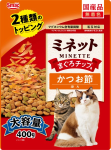 （ケース販売）ミネット　まぐろチップ＆かつお節添え　４００ｇ　１２個