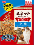 （ケース販売）ミネット　まぐろチップ＆小魚添え　４００ｇ　１２個