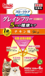 （ケース販売）フローラケアＣＡＴ　５つの健康ケア（毛艶皮膚）チキン味　６００ｇ（１００ｇ×６）　１２個
