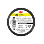 ３Ｍ　Temflex（テムフレックス）ビニールテープ　１８０　ブラック　幅１９ｍｍ×長さ１０ｍ×厚さ０.２mm