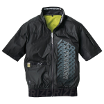 アイズフロンティア　#10215　フルハーネス対応 ユーロテイスト A.S. 半袖ジャケット　ブラック　３Ｌ